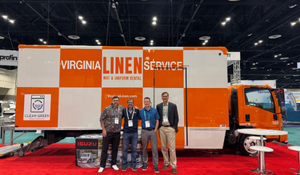 Virginia Linen Service featured at The Clean Show with Isuzu and International Truck Body partners